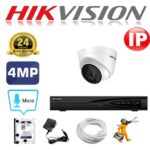 Dịch vụ lắp đặt trọn bộ camera 1 mắt Hikvision 4mp