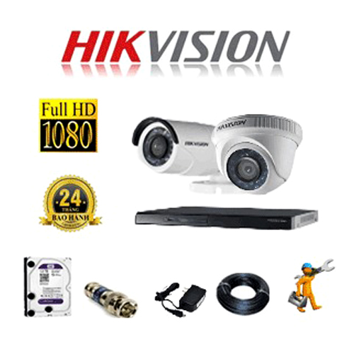 Dịch vụ lắp đặt trọn bộ camera 2 mắt Hkvision 2mp