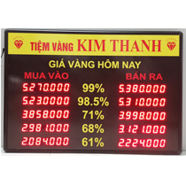 Bảng Giá Tiệm Vàng Led 30x40, Kích Thước 550x800